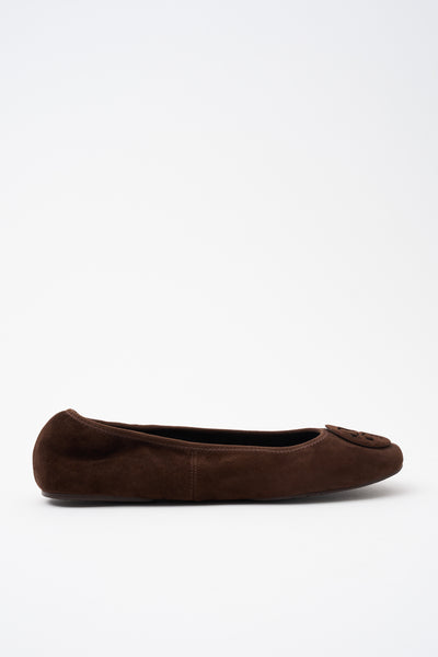 Tory Burch Ballerina Dark Cocoa Donna