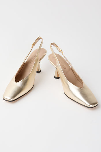 Pomme D'or Slingback Lam Platino Donna - 6