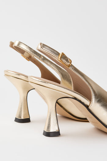 Pomme D'or Slingback Lam Platino Donna - 4