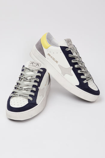 Ama-brand Sneaker Bianco/navy/giallo Uomo - 6