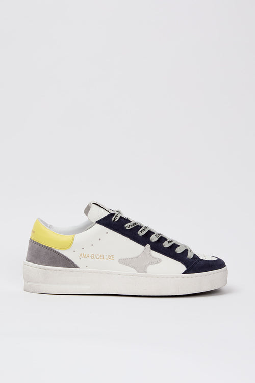 Ama-brand Sneaker Bianco/navy/giallo Uomo