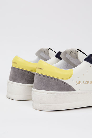 Ama-brand Sneaker Bianco/navy/giallo Uomo - 4