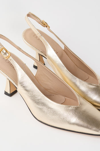 Pomme D'or Slingback Lam Platino Donna - 3