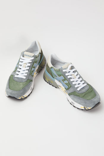 Premiata Sneaker Verde+grigio Uomo - 5