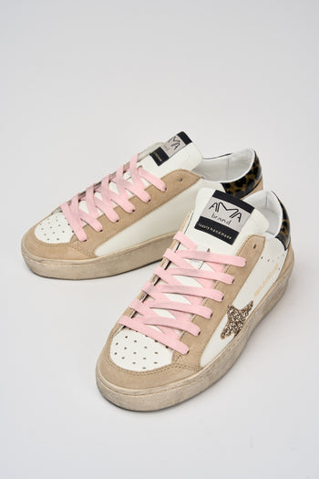 Ama-brand Sneaker Bianco/beige/rosa Donna - 7