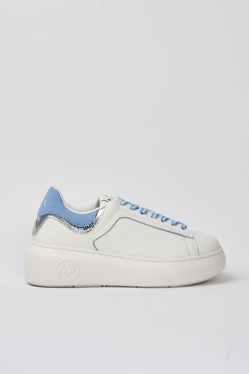 Armani Exchange Sneaker Off White+blue Donna