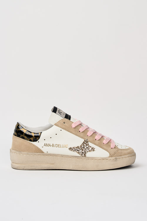 Ama-brand Sneaker Bianco/beige/rosa Donna