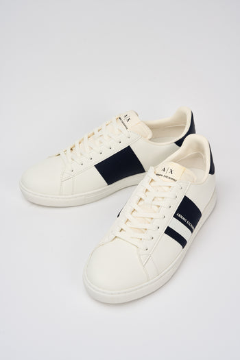 Armani Exchange Sneaker Off White+navy Uomo - 6
