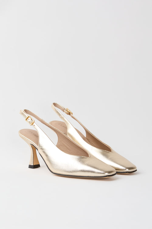 Pomme D'or Slingback Lam Platino Donna - 2