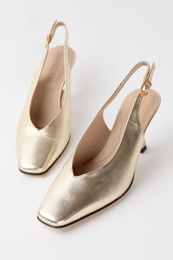 Pomme D'or Slingback Lam Platino Donna - 5