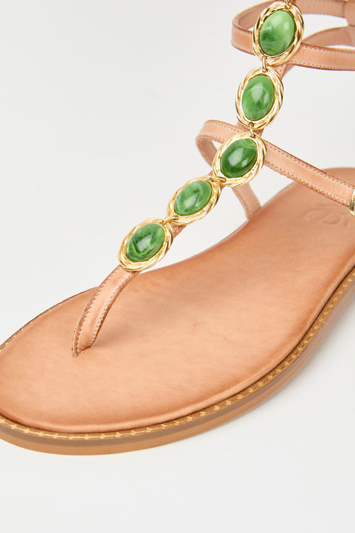 ExÉ Infradito Natural+verde Donna
