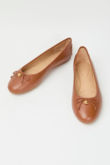 Ralph Lauren Ballerina Deep Saddle Tan Donna - 5