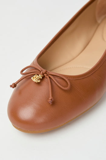 Ralph Lauren Ballerina Deep Saddle Tan Donna - 6