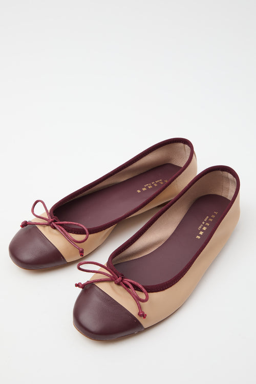 Tre Emme Ballerina Crema+bordeaux Donna - 2