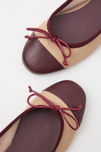 Tre Emme Ballerina Crema+bordeaux Donna - 6