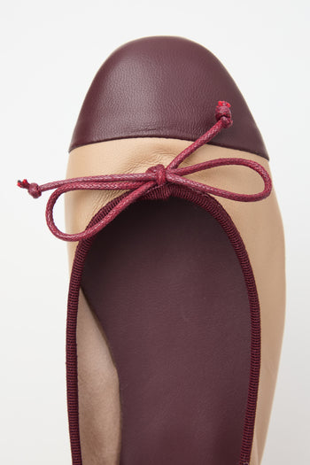 Tre Emme Ballerina Crema+bordeaux Donna - 7