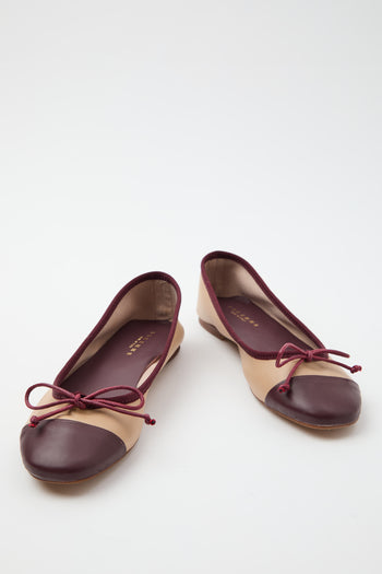 Tre Emme Ballerina Crema+bordeaux Donna - 4