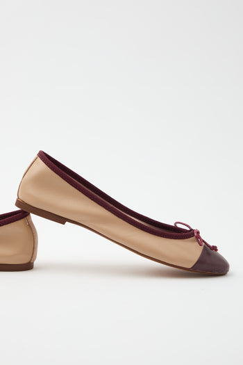 Tre Emme Ballerina Crema+bordeaux Donna - 5