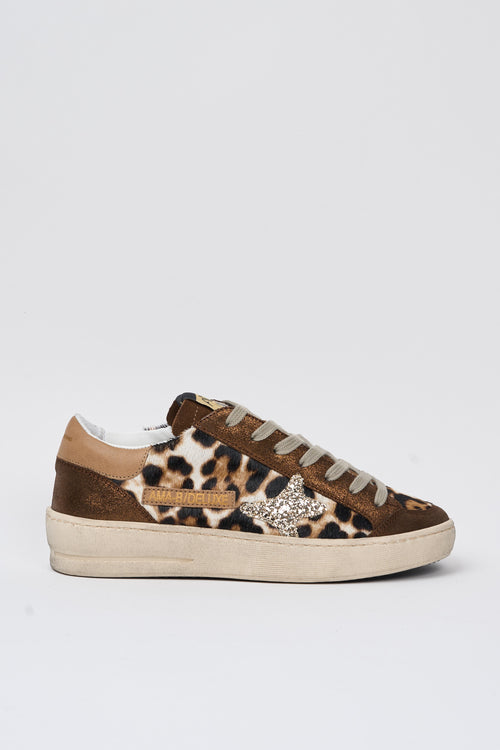 Ama-brand Sneaker Marrone/leo Donna