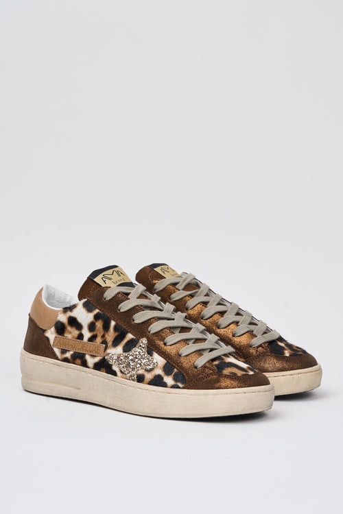 Ama-brand Sneaker Marrone/leo Donna - 2