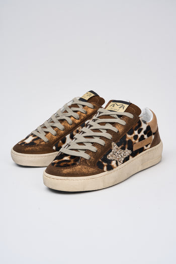 Ama-brand Sneaker Marrone/leo Donna - 6