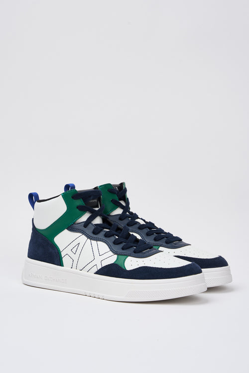 Armani Exchange Sneaker Navy+green Uomo - 2