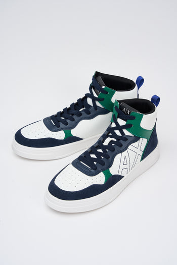 Armani Exchange Sneaker Navy+green Uomo - 5