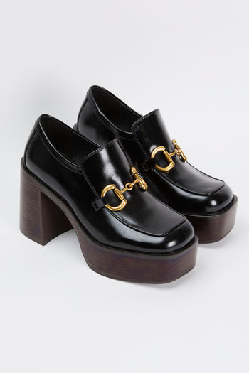 Jeffrey Campbell Mocassino Black Shiny Gold Donna - 3