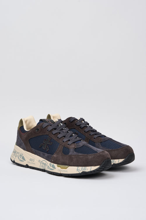 Premiata Sneaker Marrone/blu Uomo - 2