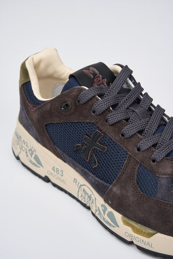 Premiata Sneaker Marrone/blu Uomo - 4