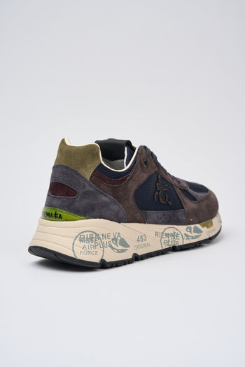 Premiata Sneaker Marrone/blu Uomo - 5