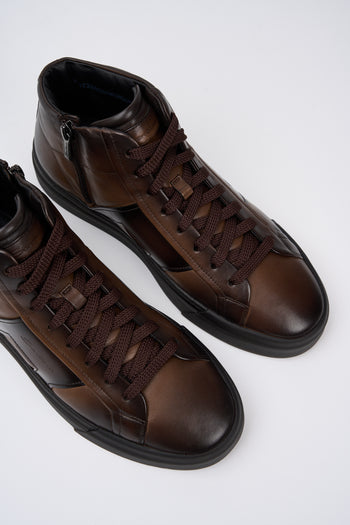 Santoni Sneaker Dark Brown Uomo - 3