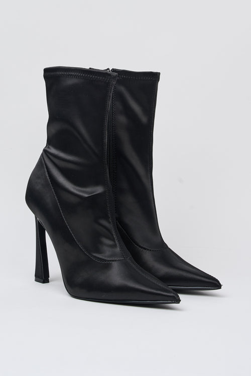 Steve Madden Stivaletto Blk Satin Donna - 2