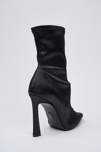 Steve Madden Stivaletto Blk Satin Donna - 4