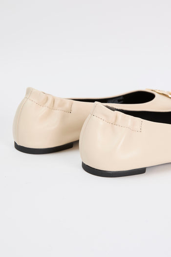 Tory Burch Ballerina Cream/black/gold Donna - 5