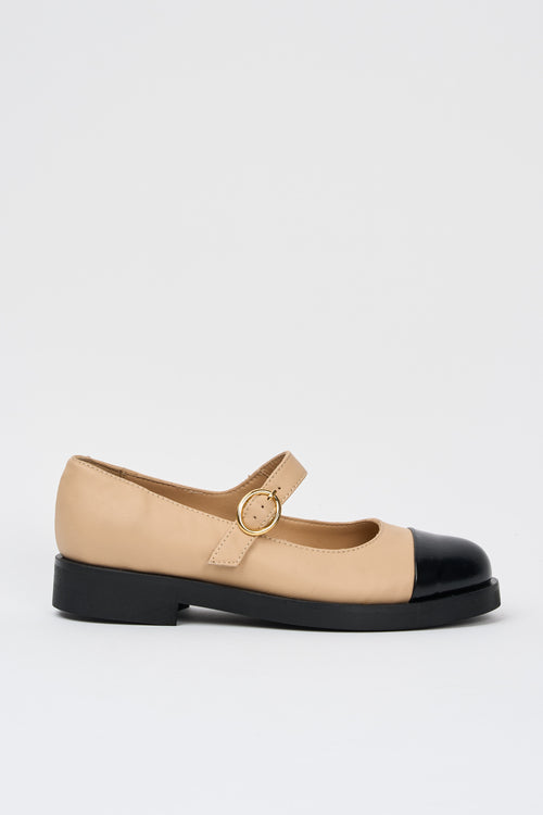 Tre Emme Ballerina Nero + Beige Donna