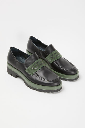 Tre Emme Mocassino Nero+oil Verde Donna - 3