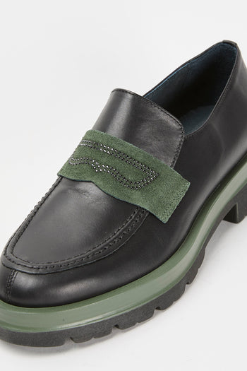 Tre Emme Mocassino Nero+oil Verde Donna - 6