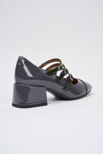 Tre Emme Mary Jane Verde + Grigio Chiaro Donna - 5