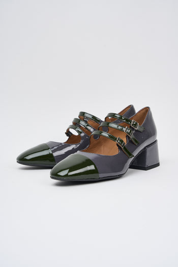 Tre Emme Mary Jane Verde + Grigio Chiaro Donna - 6