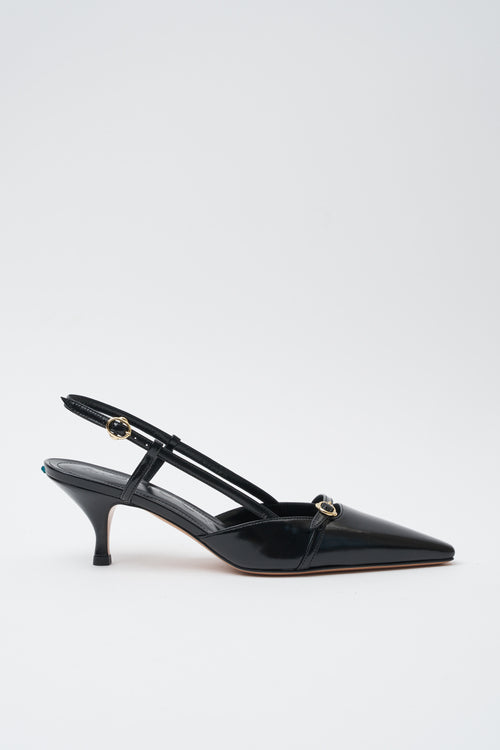 A.bocca Slingback Glossy Nero Donna
