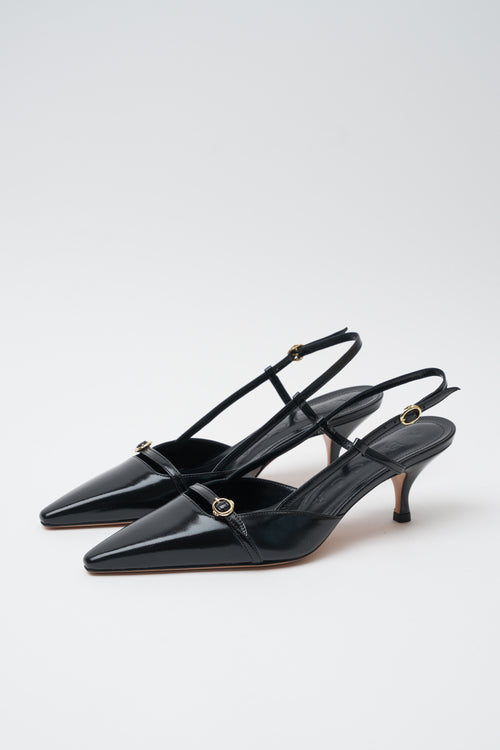 A.bocca Slingback Glossy Nero Donna - 2