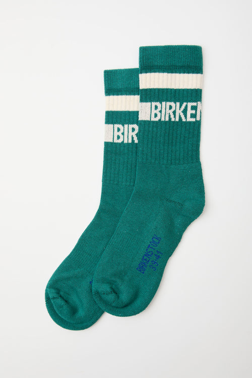 Birkenstock Calzini Retro Green/eggshell Unisex