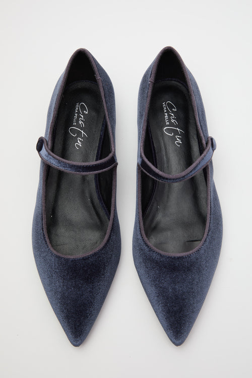 Cristine Ballerina Indaco Donna