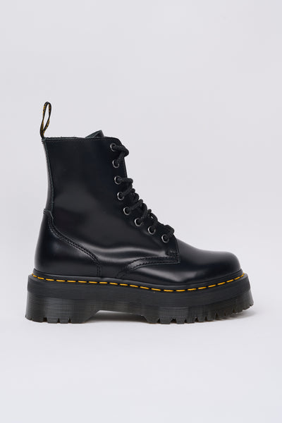 Dr. Martens Anfibio Black Polished Smooth Donna