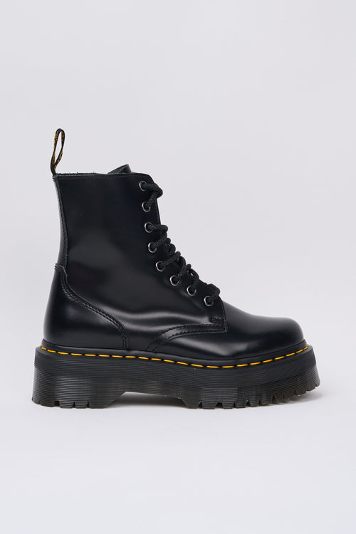 Dr. Martens Anfibio Black Polished Smooth Donna