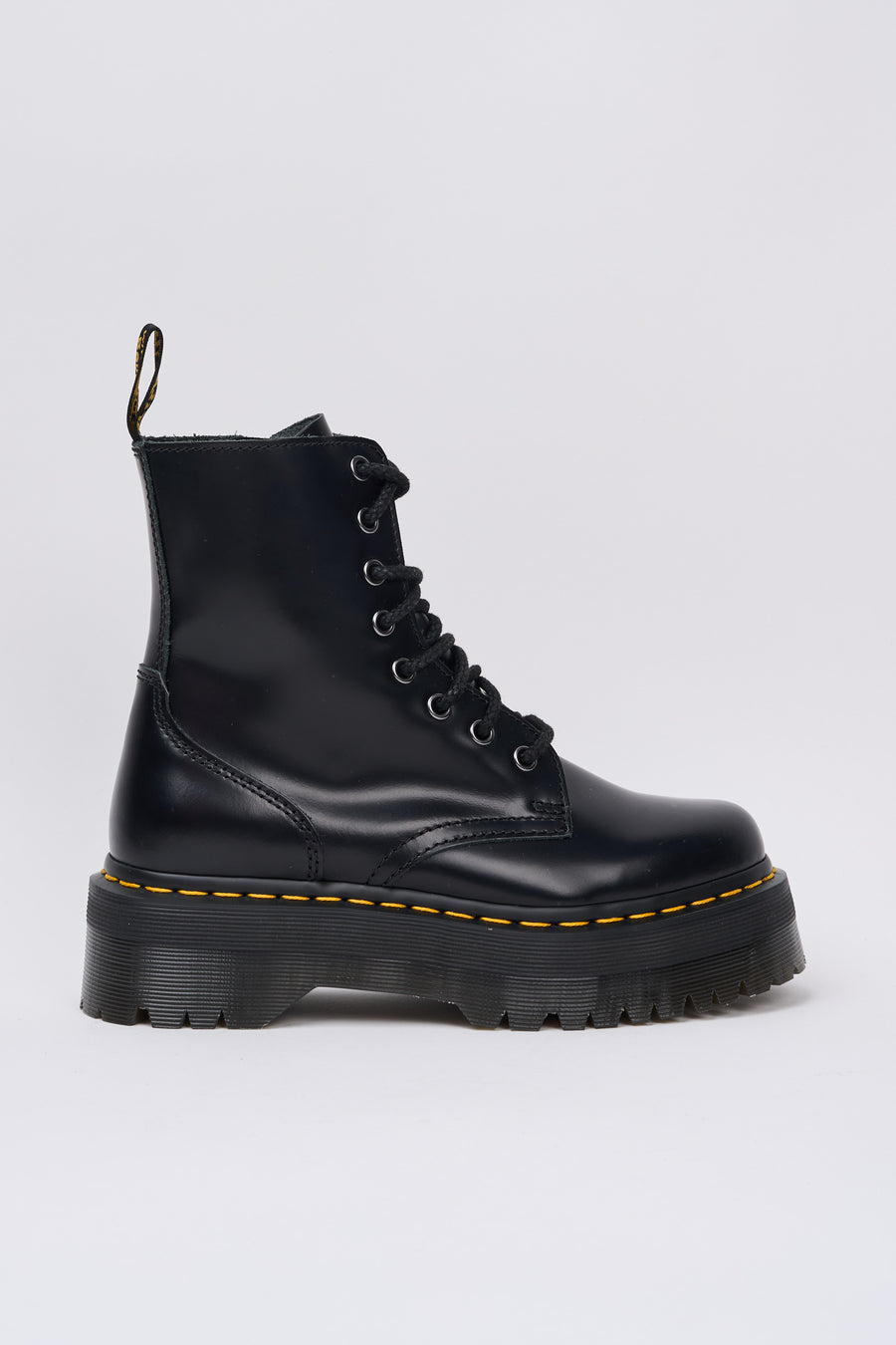 Dr. Martens Anfibio Black Polished Smooth Donna