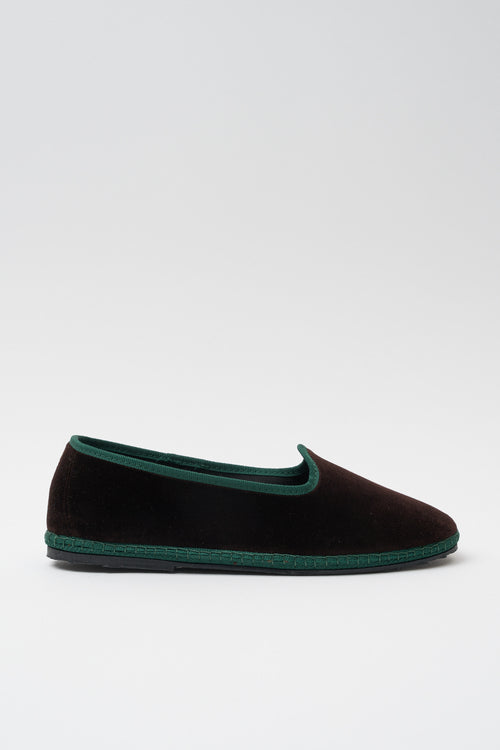 Friulana Mocassino Marrone+verde Donna