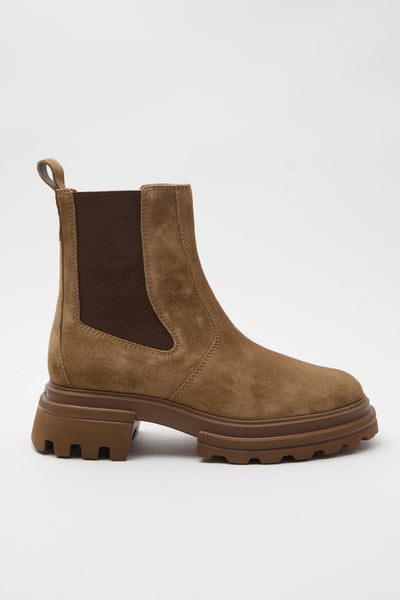 Hogan Stivaletto Cuoio Chiaro Donna