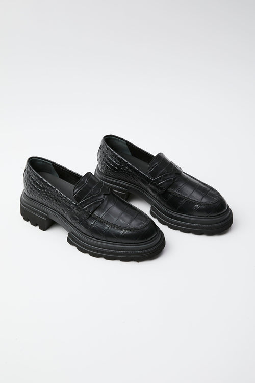 Hogan Mocassino Nero Donna - 2